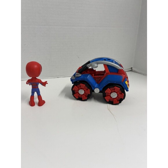 Spidey and His Amazing Friends Marvel Spidey Action Figure and Pull Back Car Lot - Picture 4 of 4
